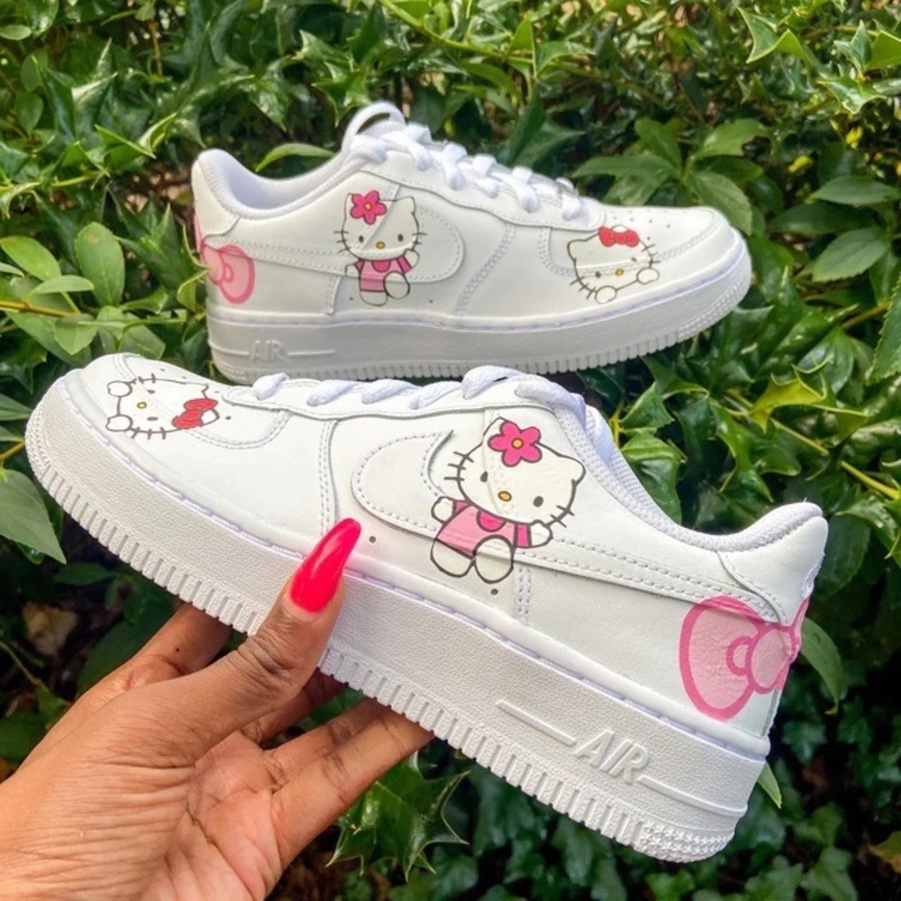 Custom Hello Kitty Air Force 1s